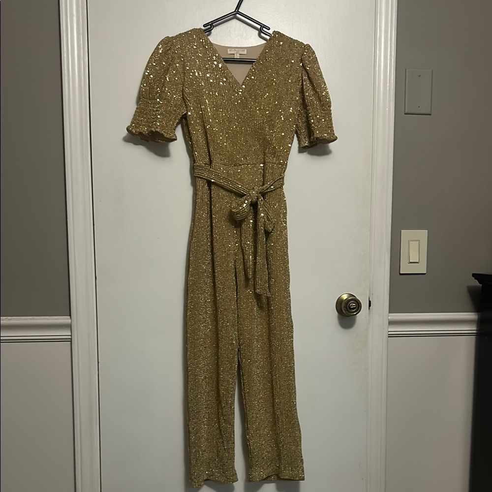 Girls gold jumpsuit